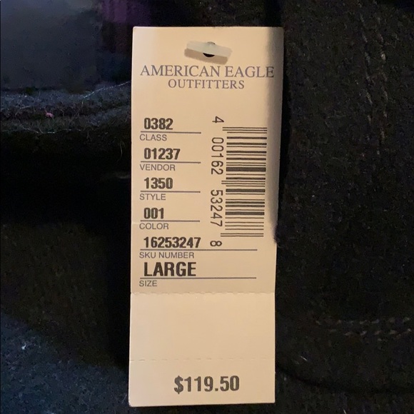 NWT AEO Black Pea Coat - Picture 4 of 7